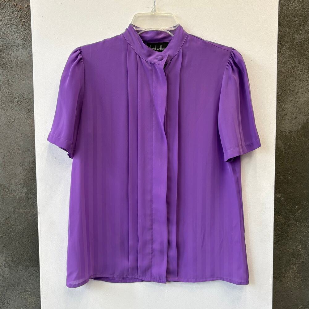 David Matthew Vintage Purple Blouse